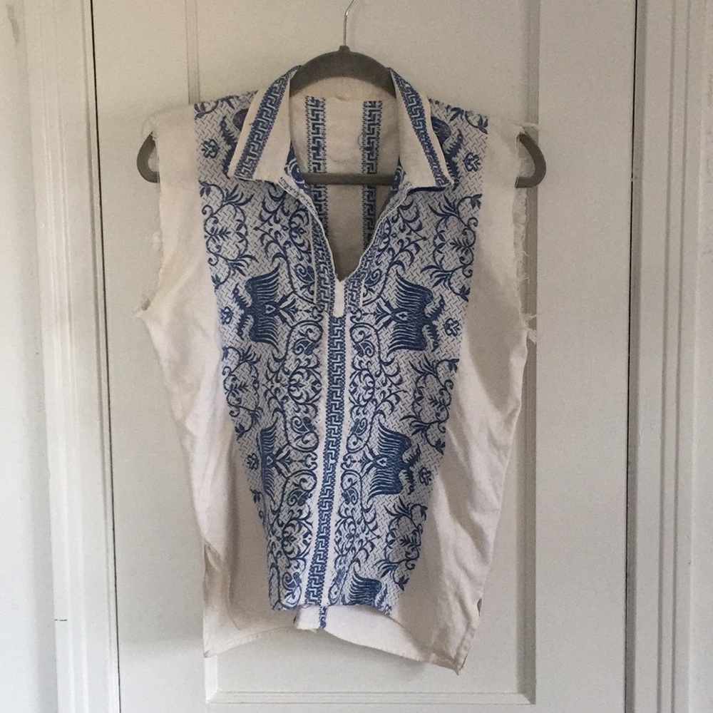 Vintage Greek Sleevless Top S